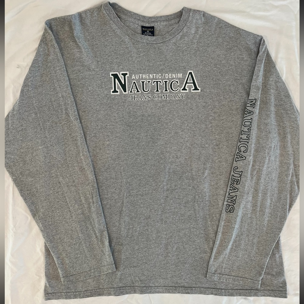 Gray Nautica Jeans Company men’s long sleeve T | XL